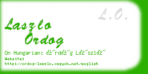laszlo ordog business card
